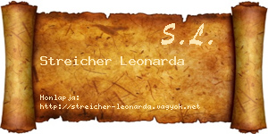 Streicher Leonarda névjegykártya